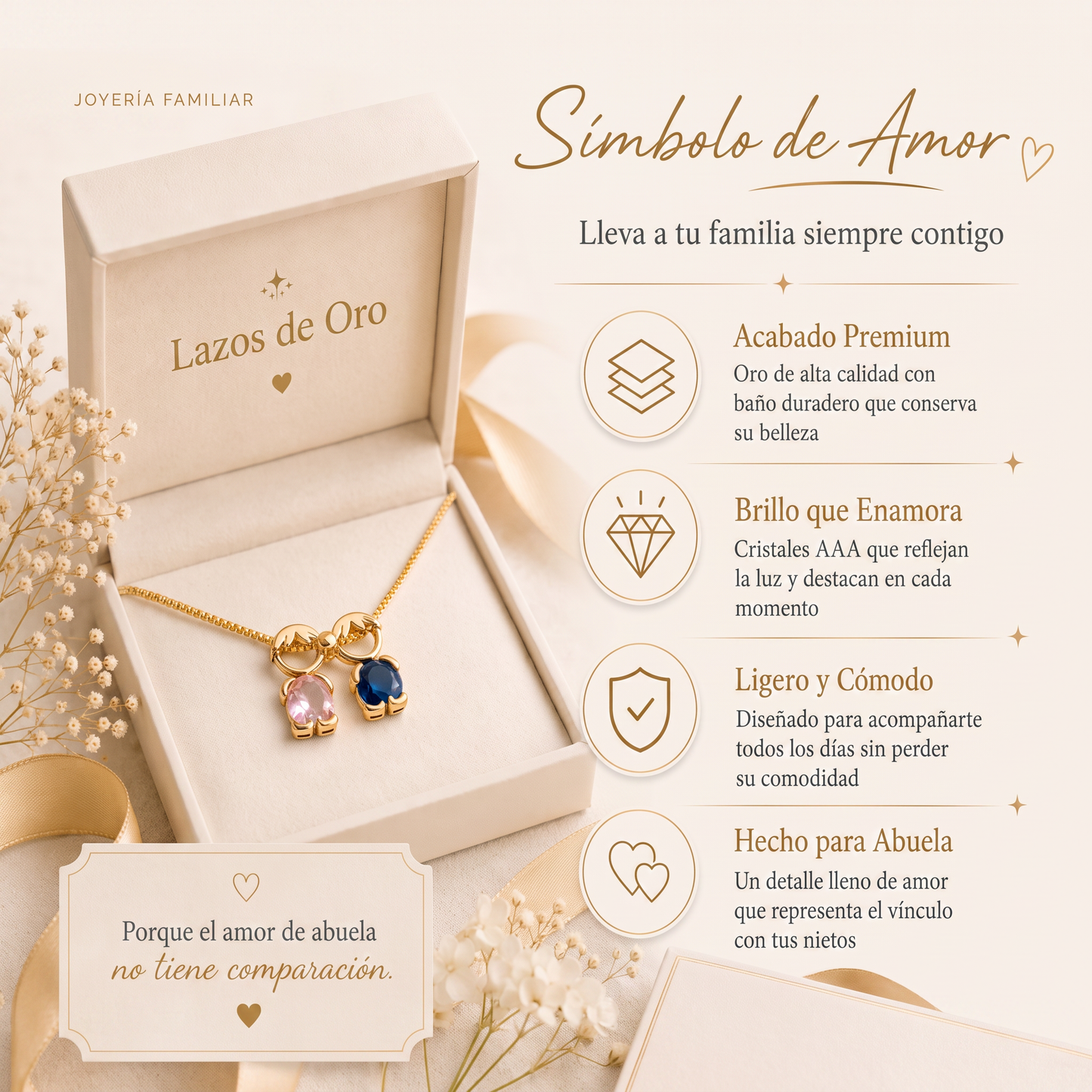 Colgante Abuela y Nietos personalizado